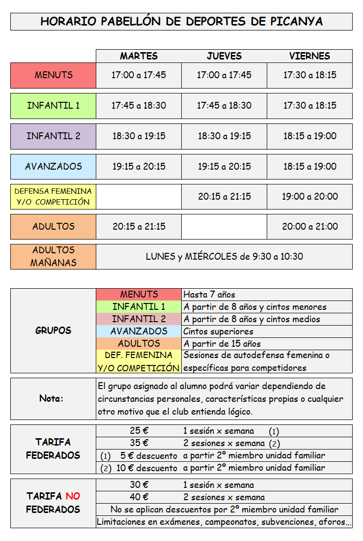 HORARIOS 2023 2024